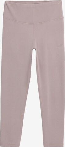 Skinny Pantaloni sport de la 4F pe maro: față