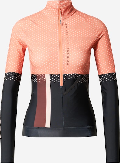 Maloja Sportshirt 'Sycamore' in beere / lachs / schwarz / weiß, Produktansicht