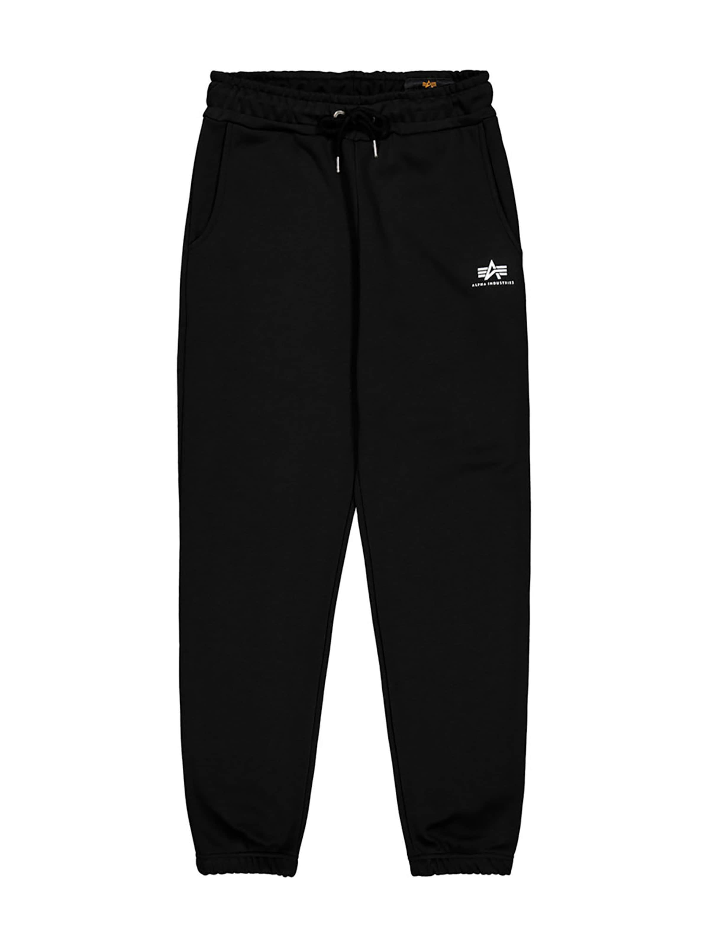ALPHA INDUSTRIES Regular Pants in Black: front