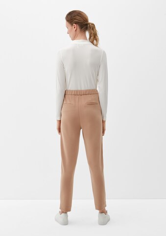 s.Oliver BLACK LABEL Tapered Pantalon in Bruin