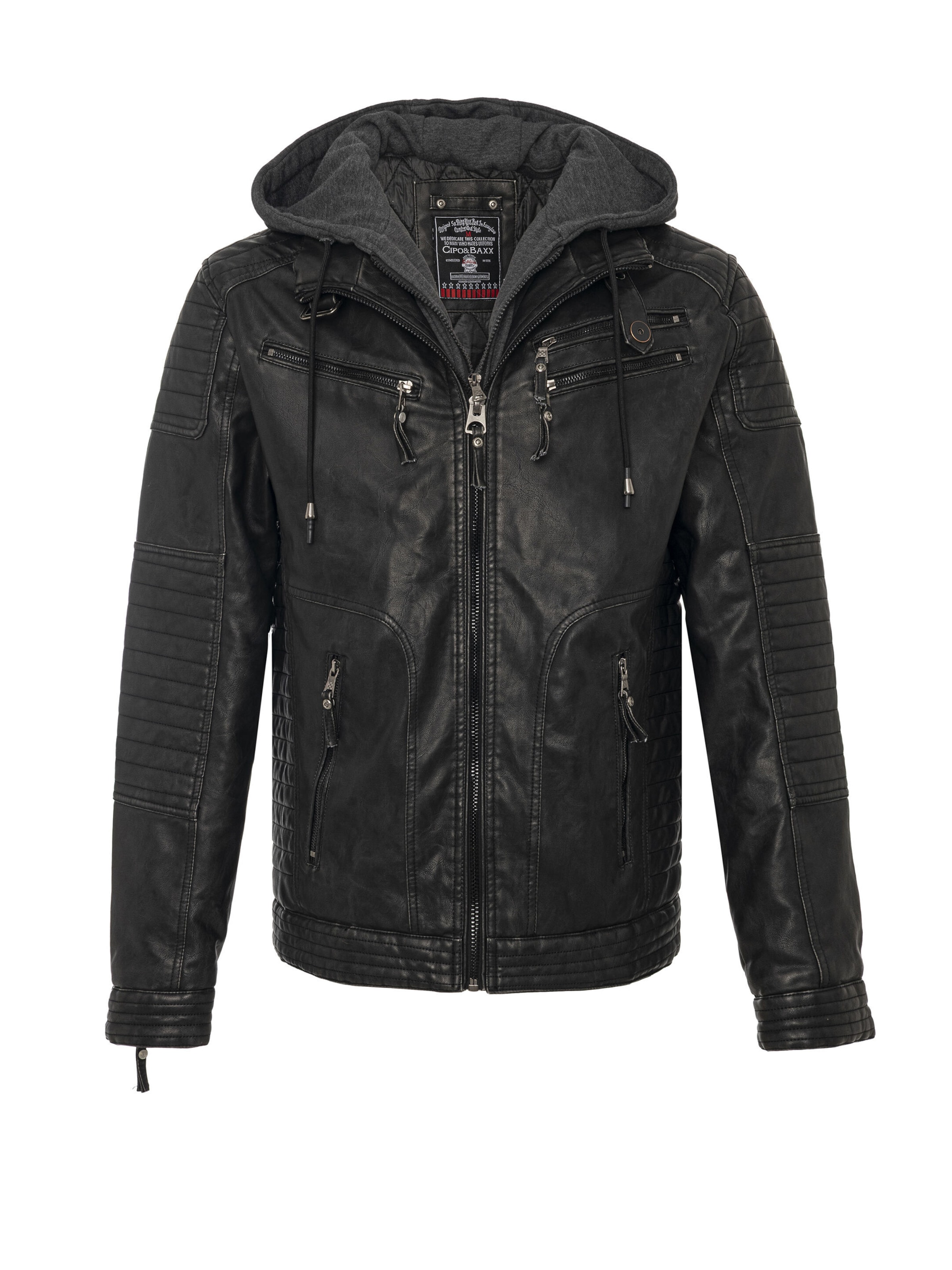 CIPO & BAXX Outdoorjas 'CM231 ' in Grijs: voorkant