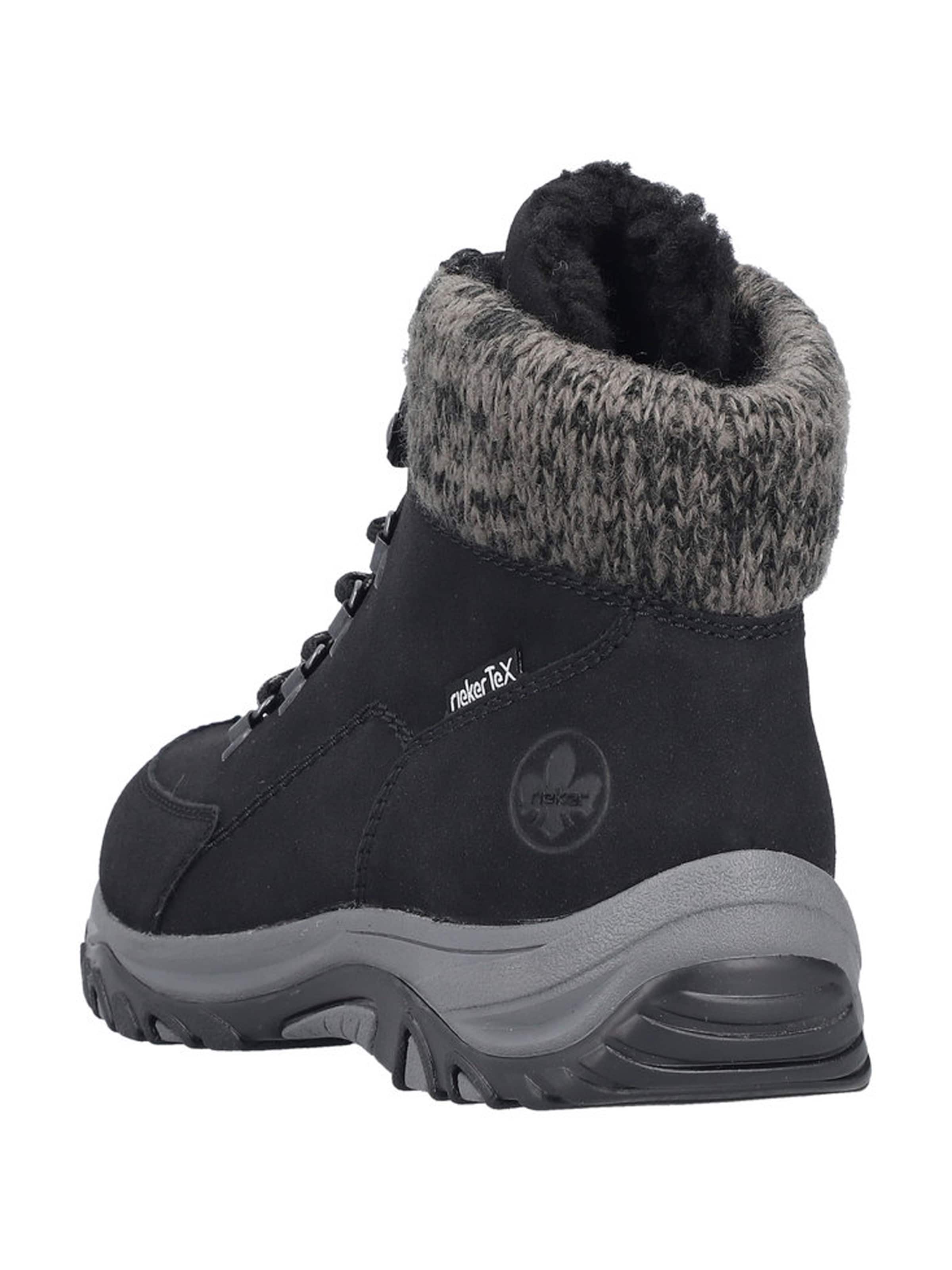 Rieker Schnürstiefelette in Schwarz
