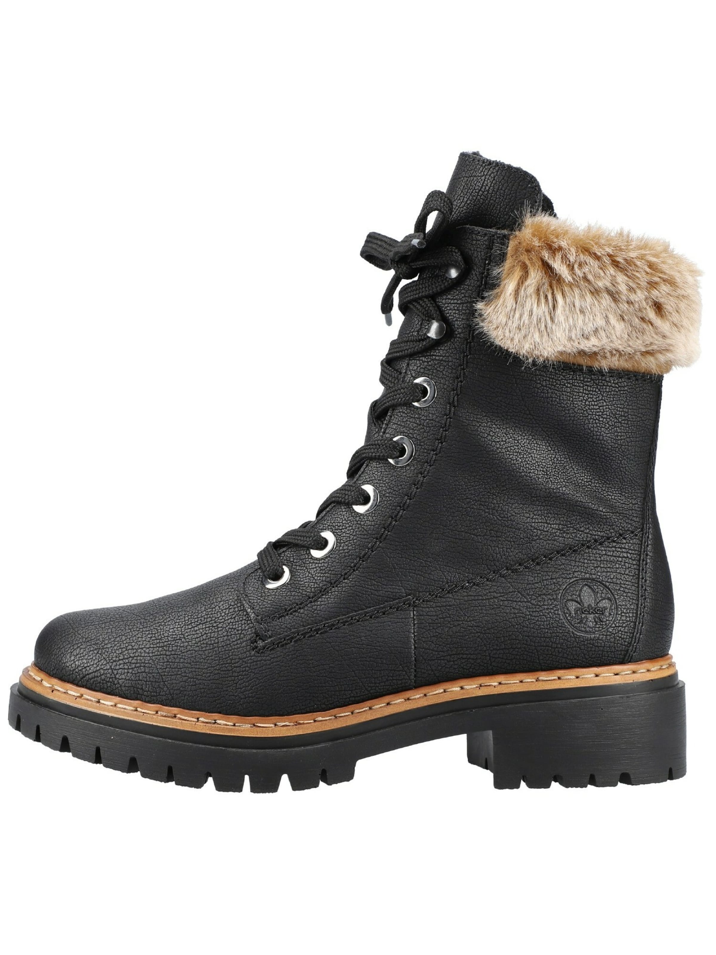 Rieker Ботинки на шнуровке в Черный