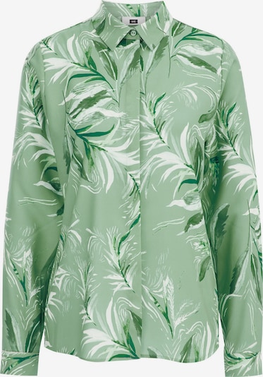 Bluză WE Fashion pe verde pastel / alb, Vizualizare produs