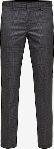 SELECTED HOMME Regular Pleat-Front Pants in Grey: front