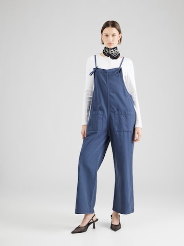 Monki Loosefit Tuinbroek jeans in Blauw: voorkant