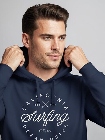 Neverless Sweatshirt 'Surfing Drive'‌‌‌‌‌‌‌‌‌ in Blau