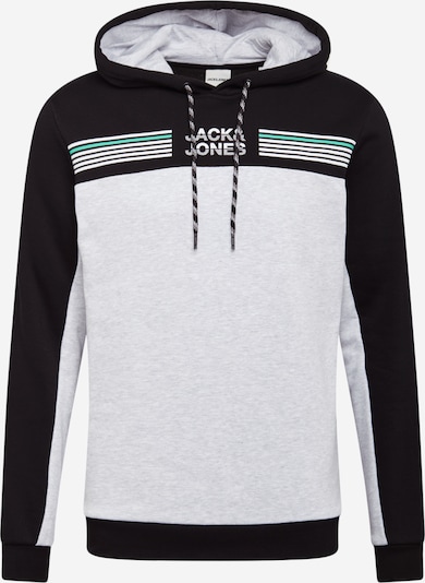 világosszürke / zöld / fekete JACK & JONES Tréning póló, Termék nézet