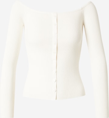 Abercrombie & Fitch Плетена жилетка в бежово: отпред