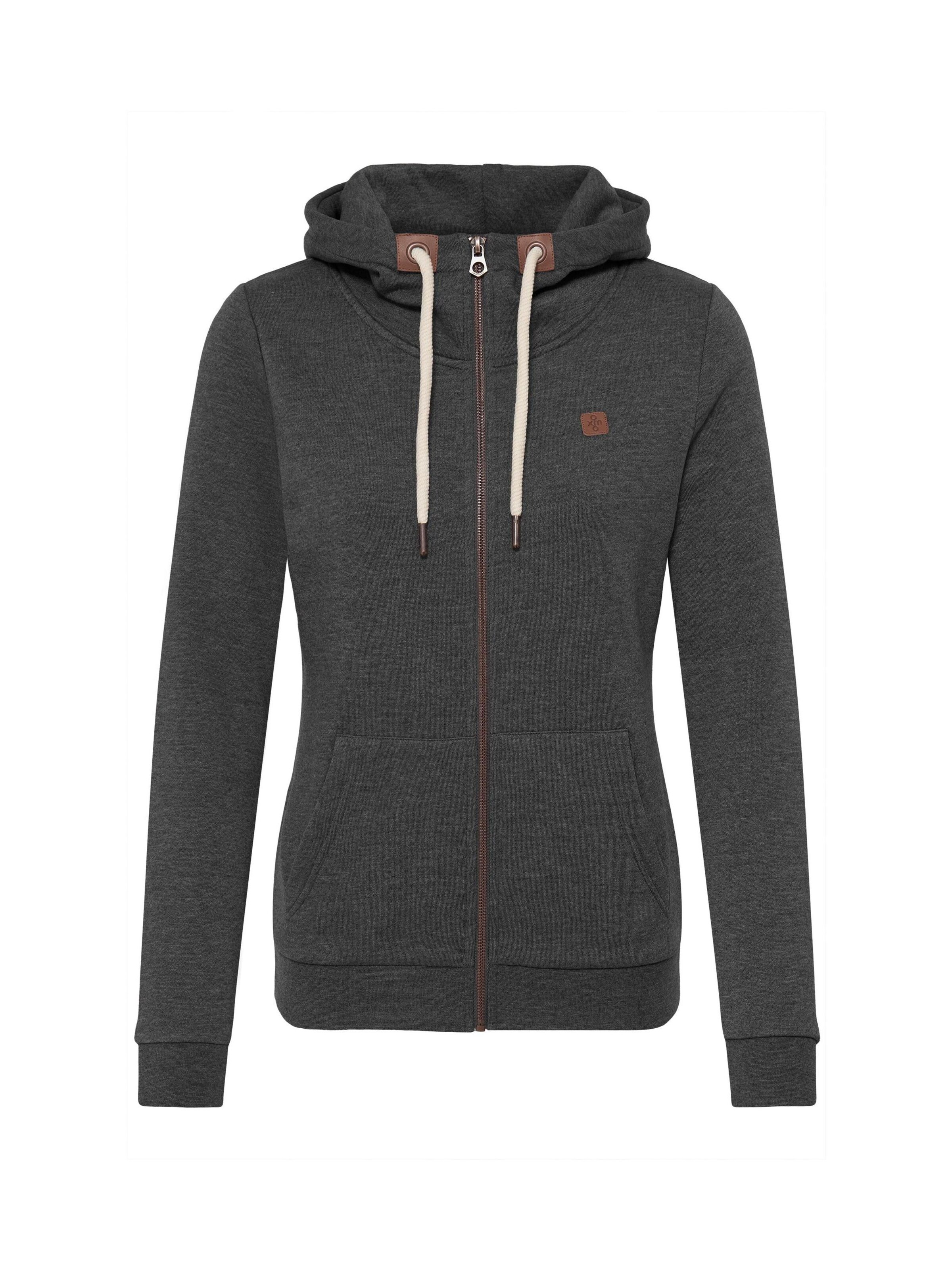 Oxmo Sweatvest ' OXVicky ' in Grijs: voorkant