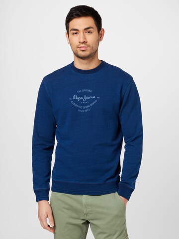 Pepe Jeans Sweatshirt 'ASTON' in Blue: front