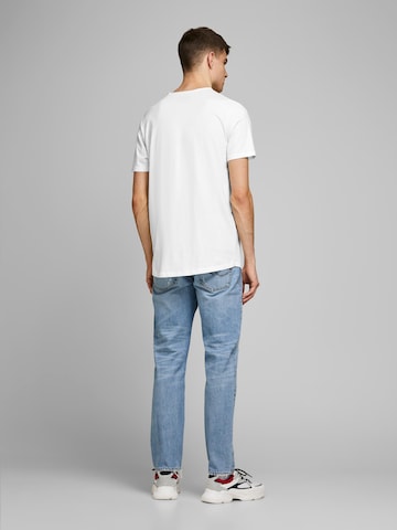 balta JACK & JONES Standartinis modelis Marškinėliai 'Easher'