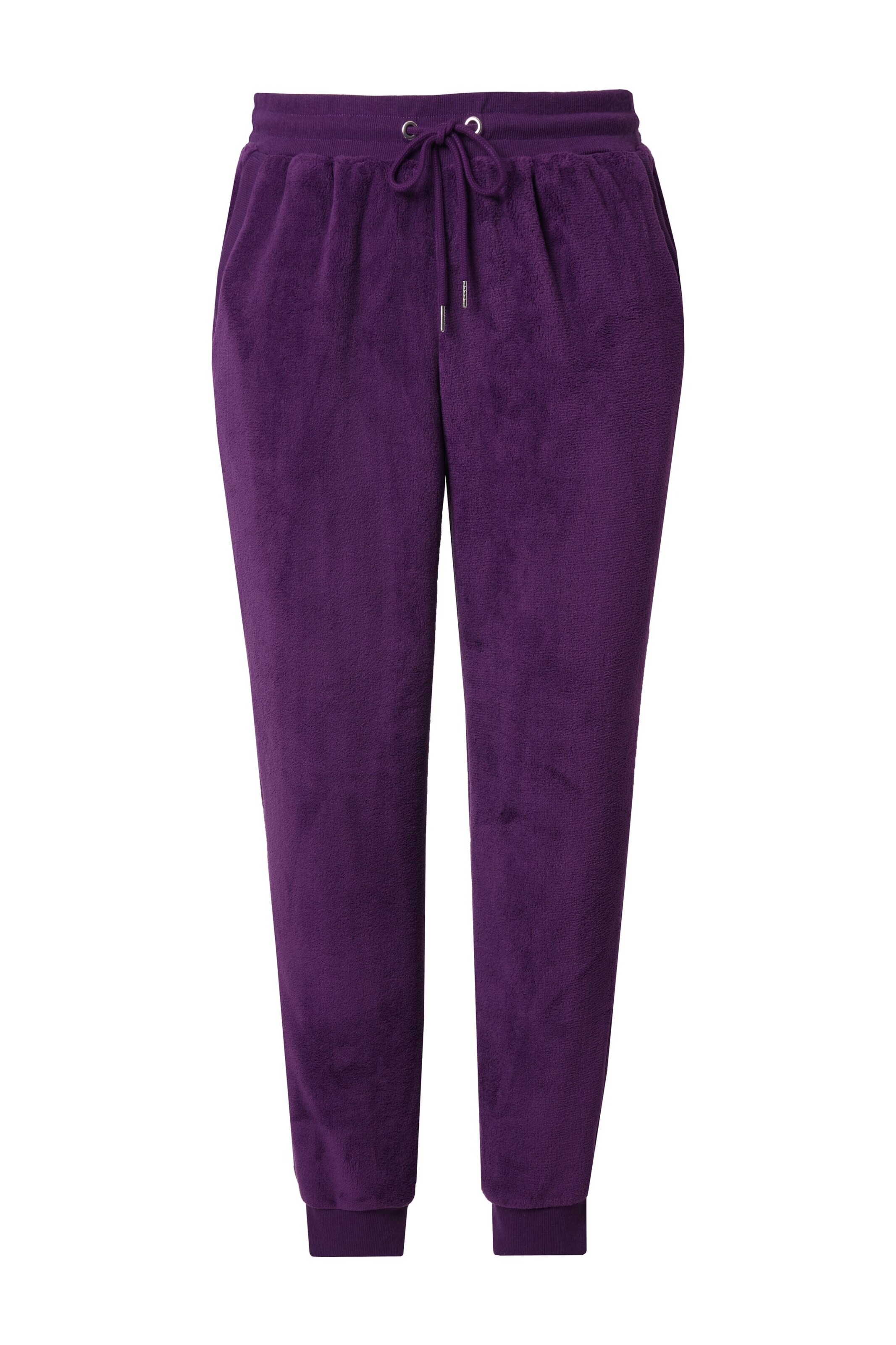 Ulla Popken Tapered Trousers in Purple: front