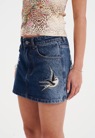 Ed Hardy Sukňa 'Swallow' - Modrá