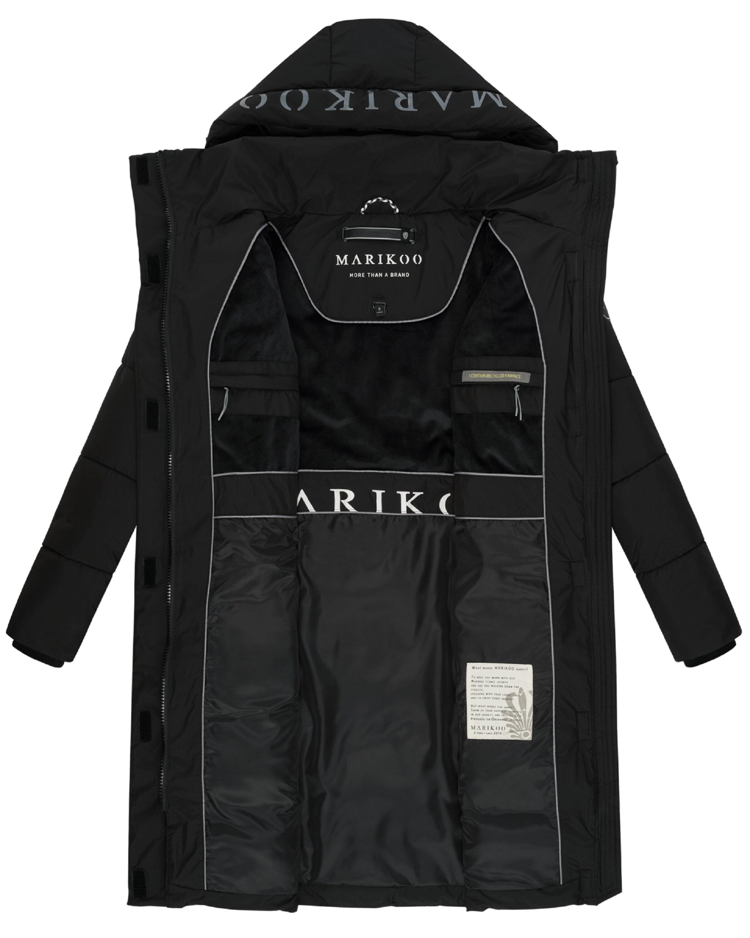 MARIKOO Зимнее пальто в Черный