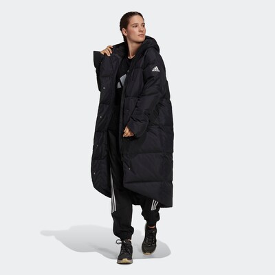 ADIDAS PERFORMANCE Outdoormantel in schwarz / weiß, Modelansicht