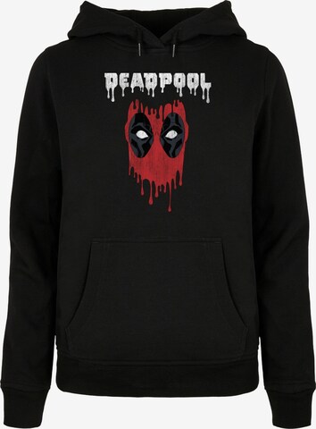 ABSOLUTE CULT Sweatshirt 'Deadpool - Dripping Head' in Zwart: voorkant