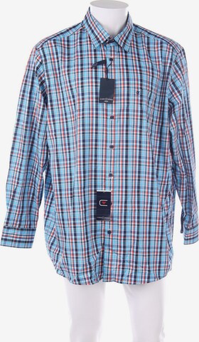 CASAMODA Button Up Shirt in XXL in Blue: front