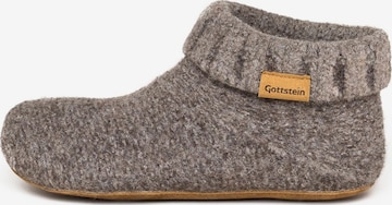 Gottstein Mules 'Knit Boot' in Brown: front