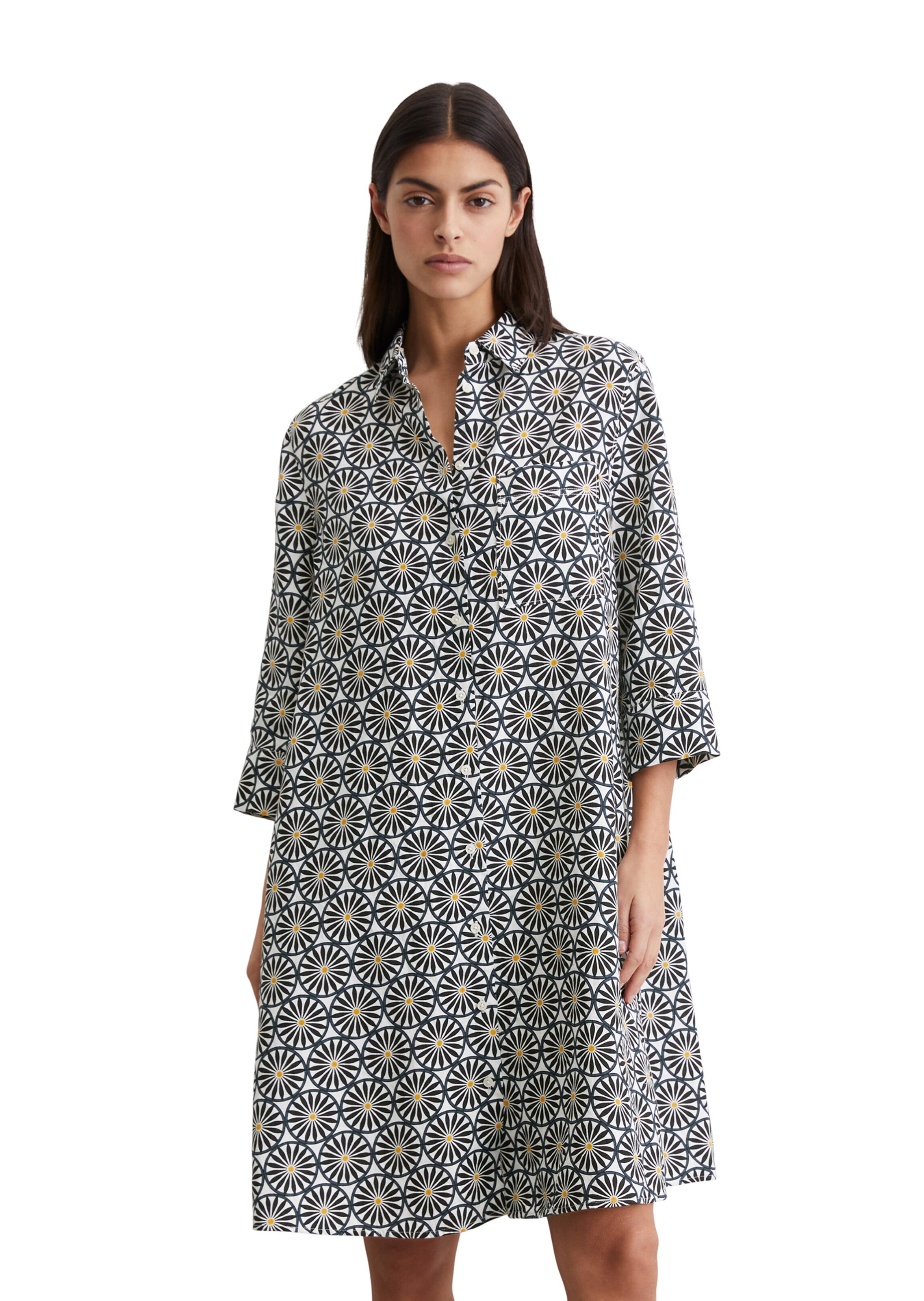 Marc O'Polo Платье-рубашка в Серый: спереди