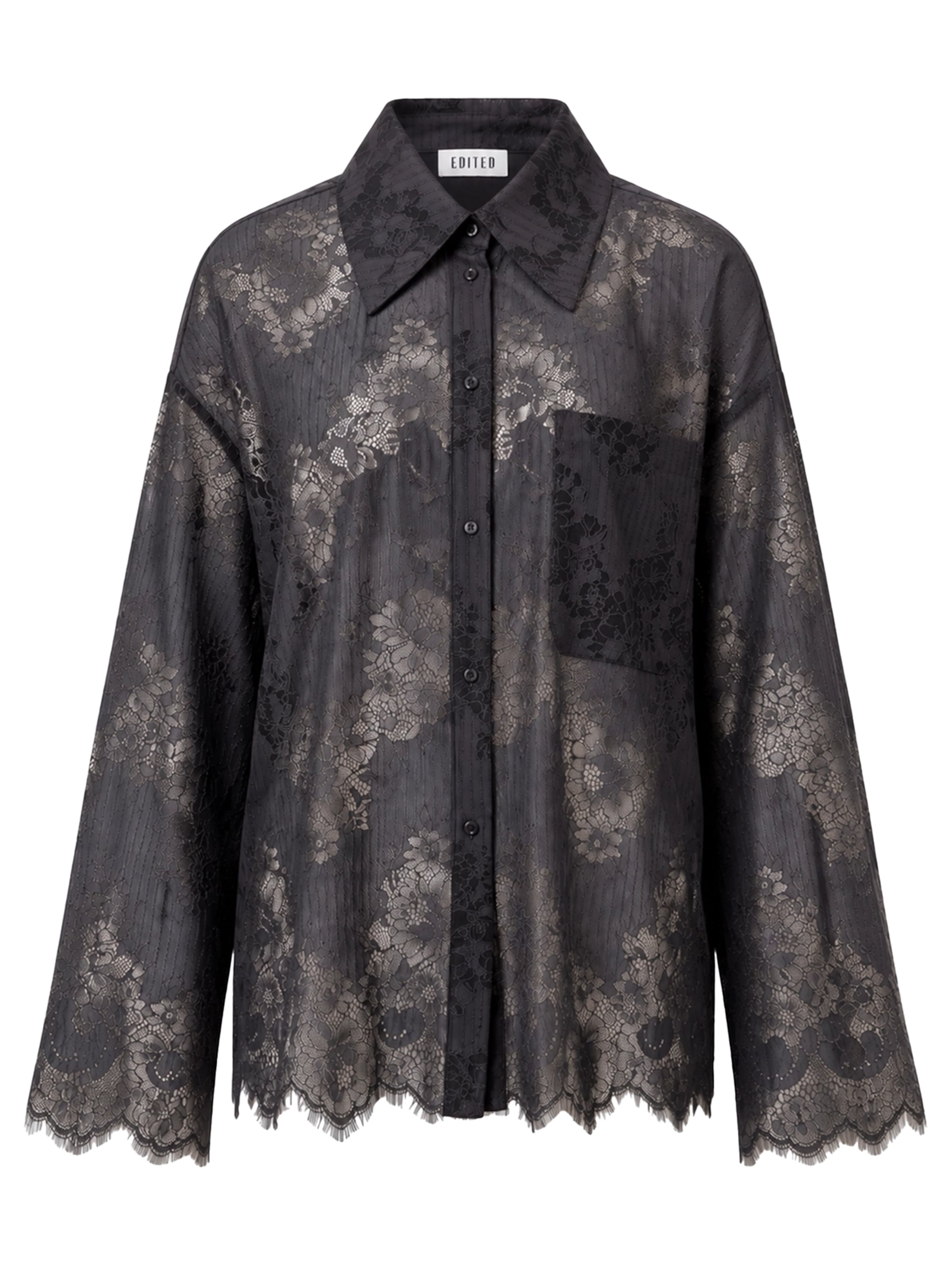 Camicia da donna 'Mira' di EDITED in grigio: frontale