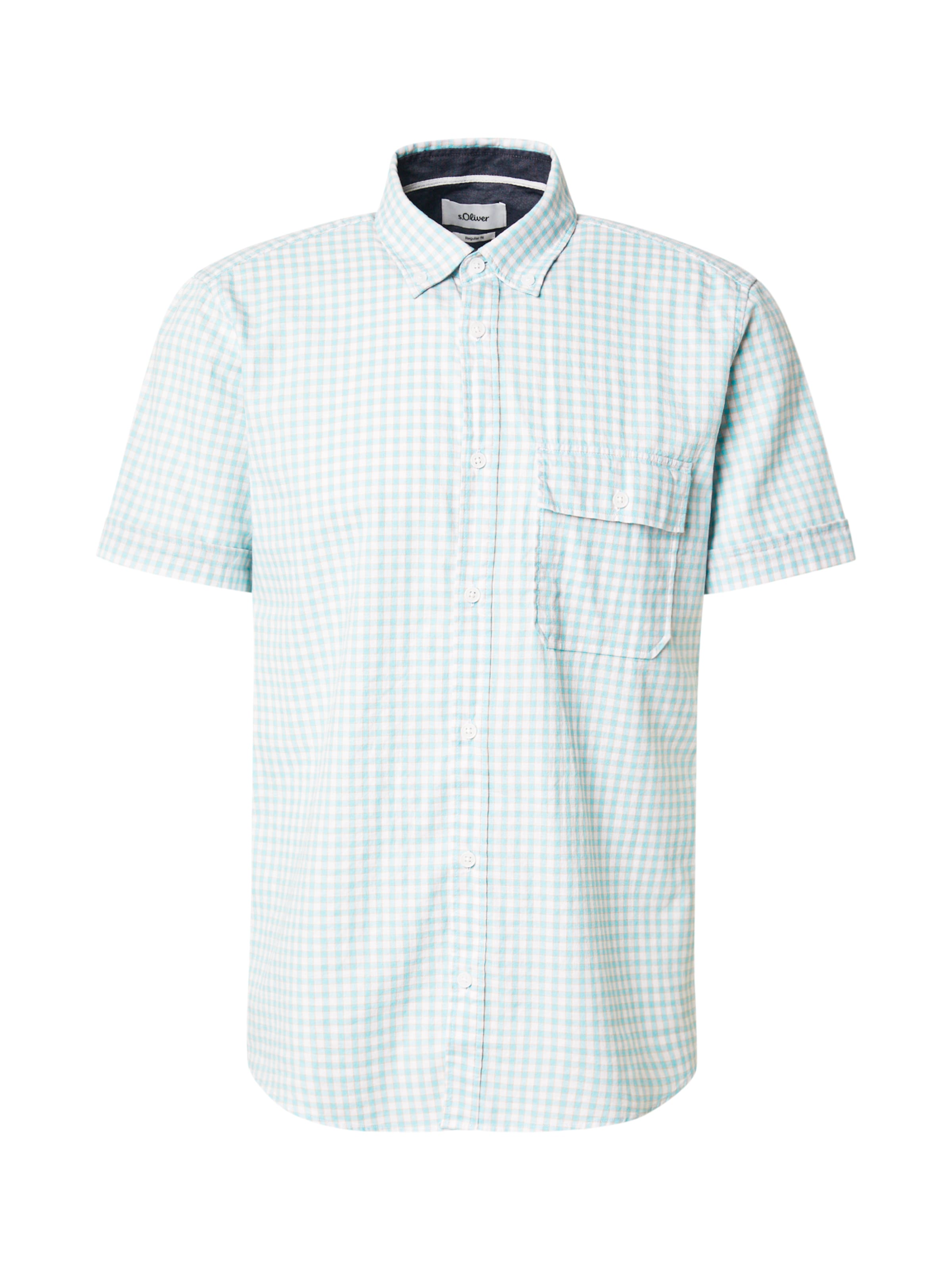 s.Oliver Regular Fit Hemd in Grün: Vorderseite