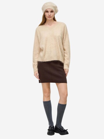 BELLEMERE NEW YORK Pullover 'Pullover aus gebürsteter Seide und Kaschmir mit V-Ausschnitt'‌‌‌‌‌ in Beige
