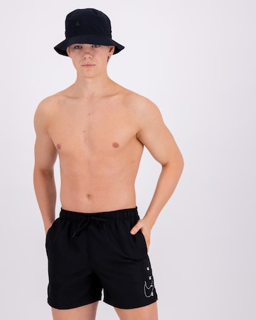 Nike Swim Athletic Swim Trunks in Black: front