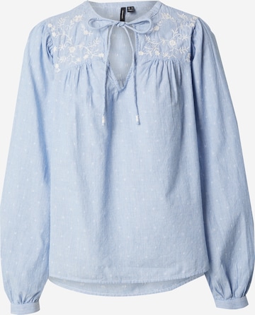Bluză 'VMNika' de la VERO MODA pe albastru: față