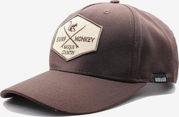 Cappello da baseball sportivo di Surf Monkey in marrone: frontale