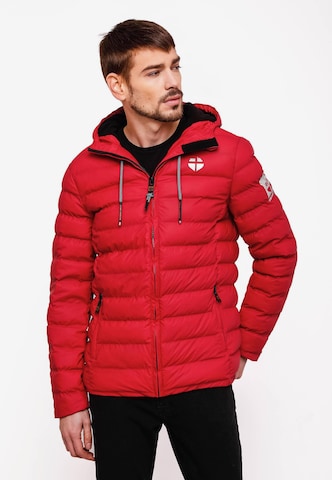 STONE HARBOUR Winter Jacket 'Zaharoo' in Red: front
