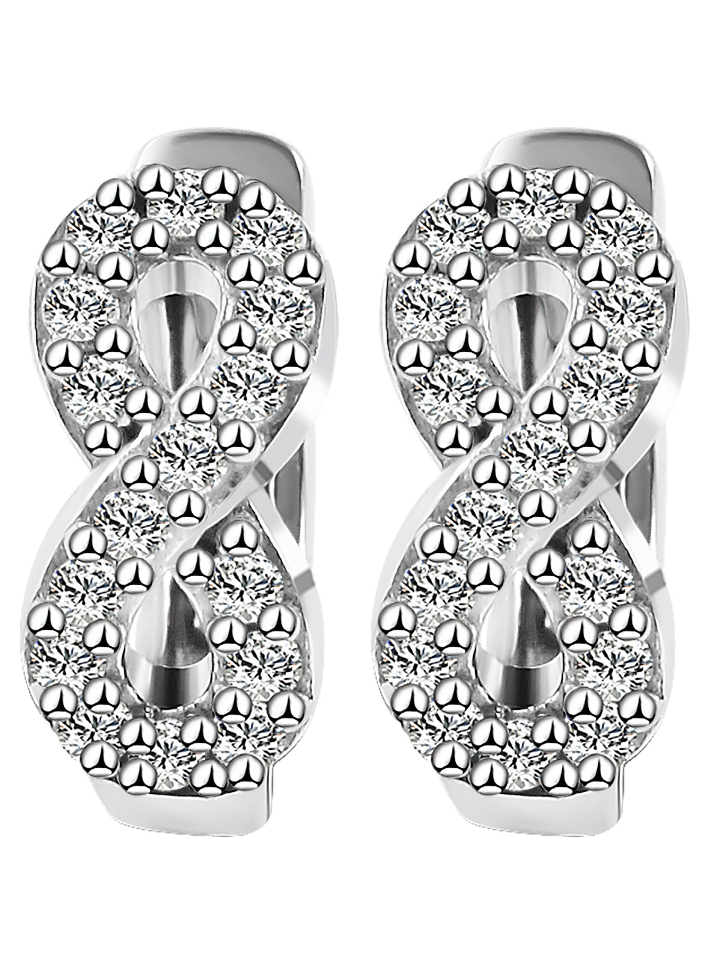 Akzent Earrings '"Adira" aus 925 Sterlingsilber, rhodiniert, langlebig' in Silver: front
