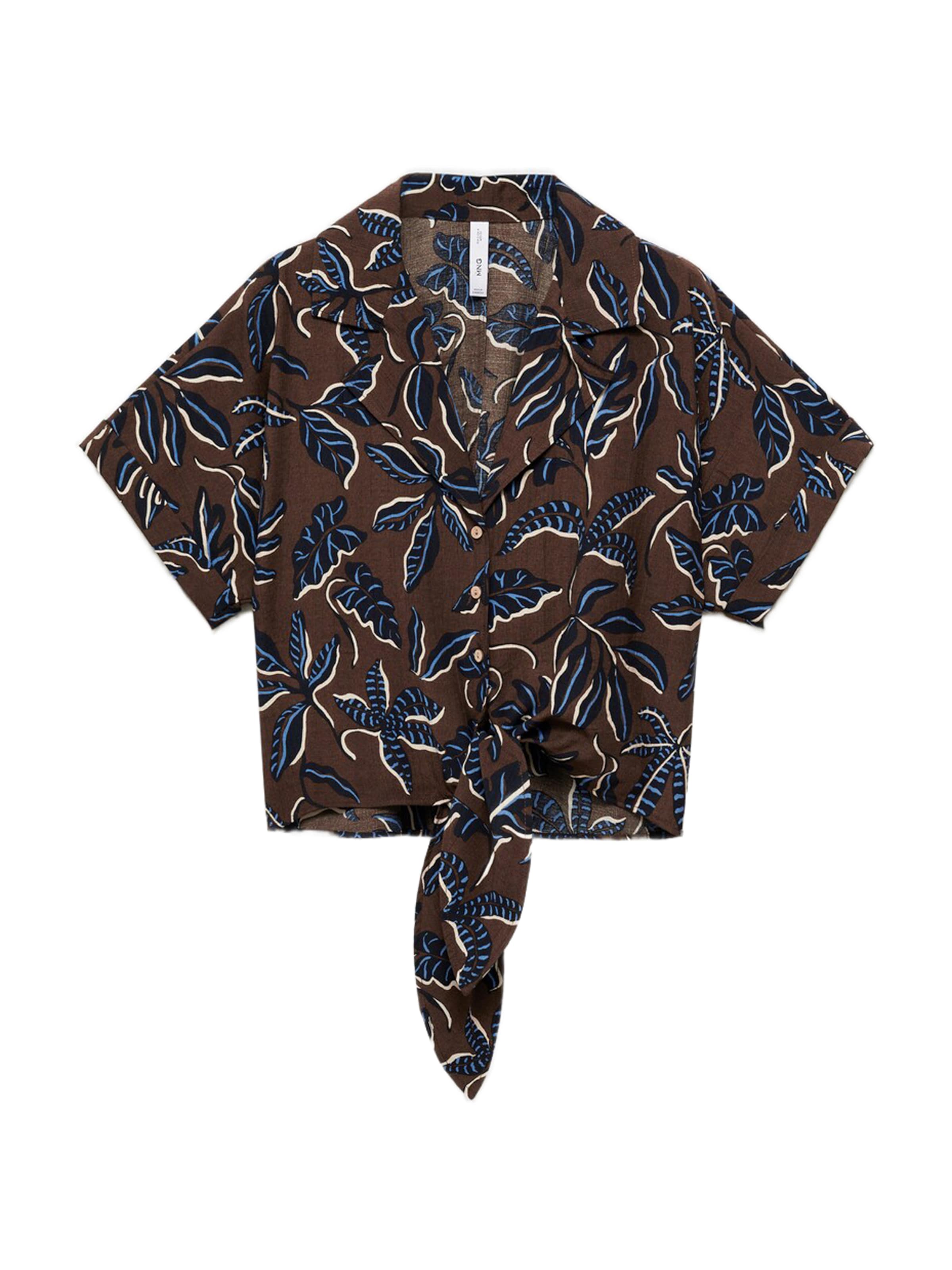 MANGO Bluse 'LIFE' i brun: forside