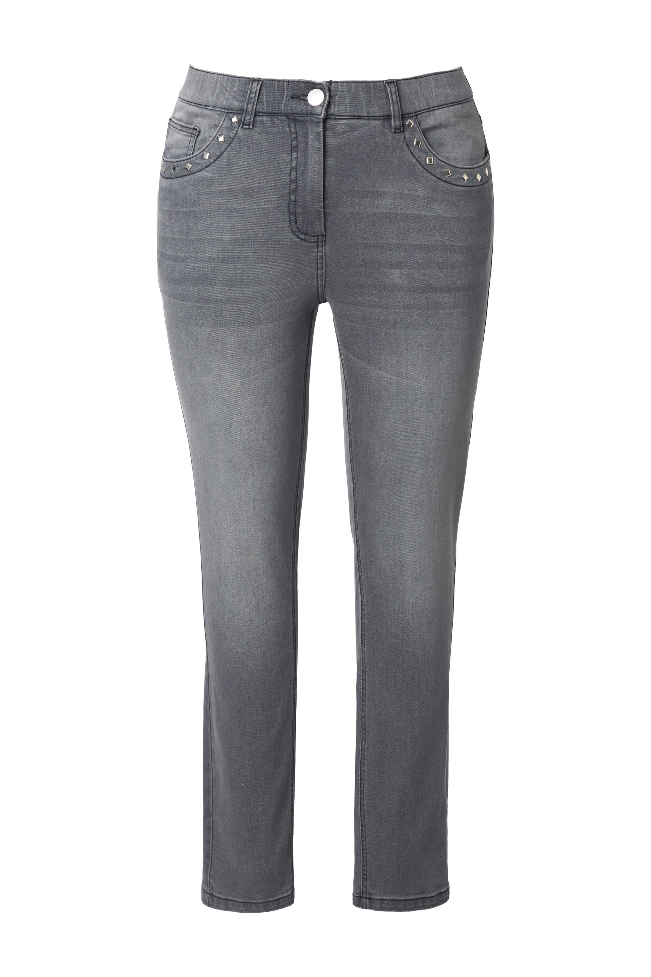 Ulla Popken Jeans in grau / grey denim, Produktansicht