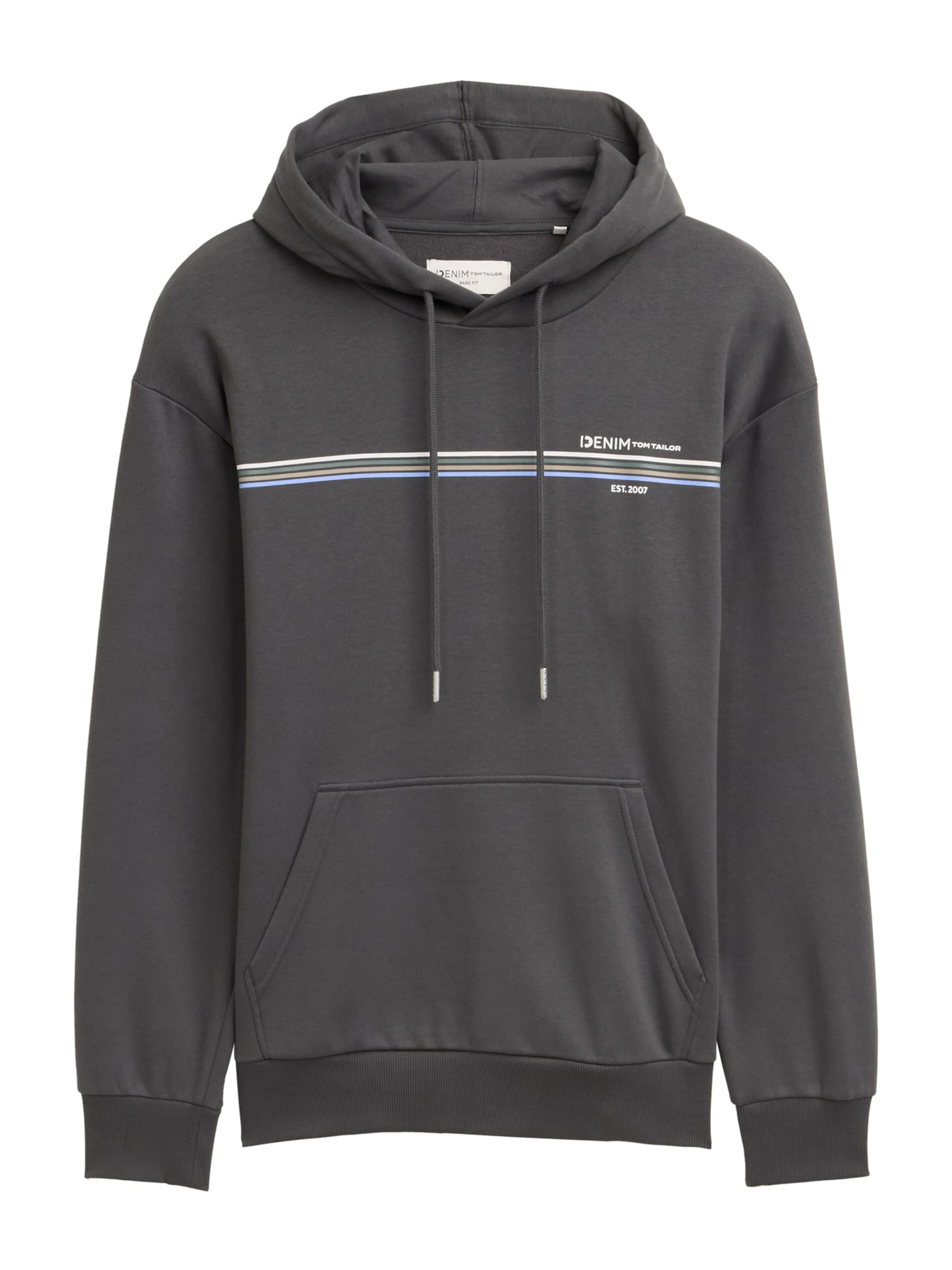 TOM TAILOR DENIM Sweatshirt in Grey: front