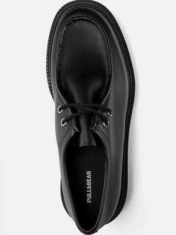 Pull&Bear Buty sznurowane w kolorze czarny