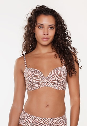 Invisible Hauts de bikini LingaDore en marron : devant