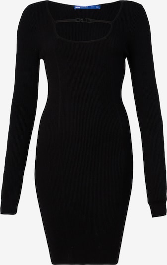 Rochie tricotat KARL LAGERFELD JEANS pe negru, Vizualizare produs