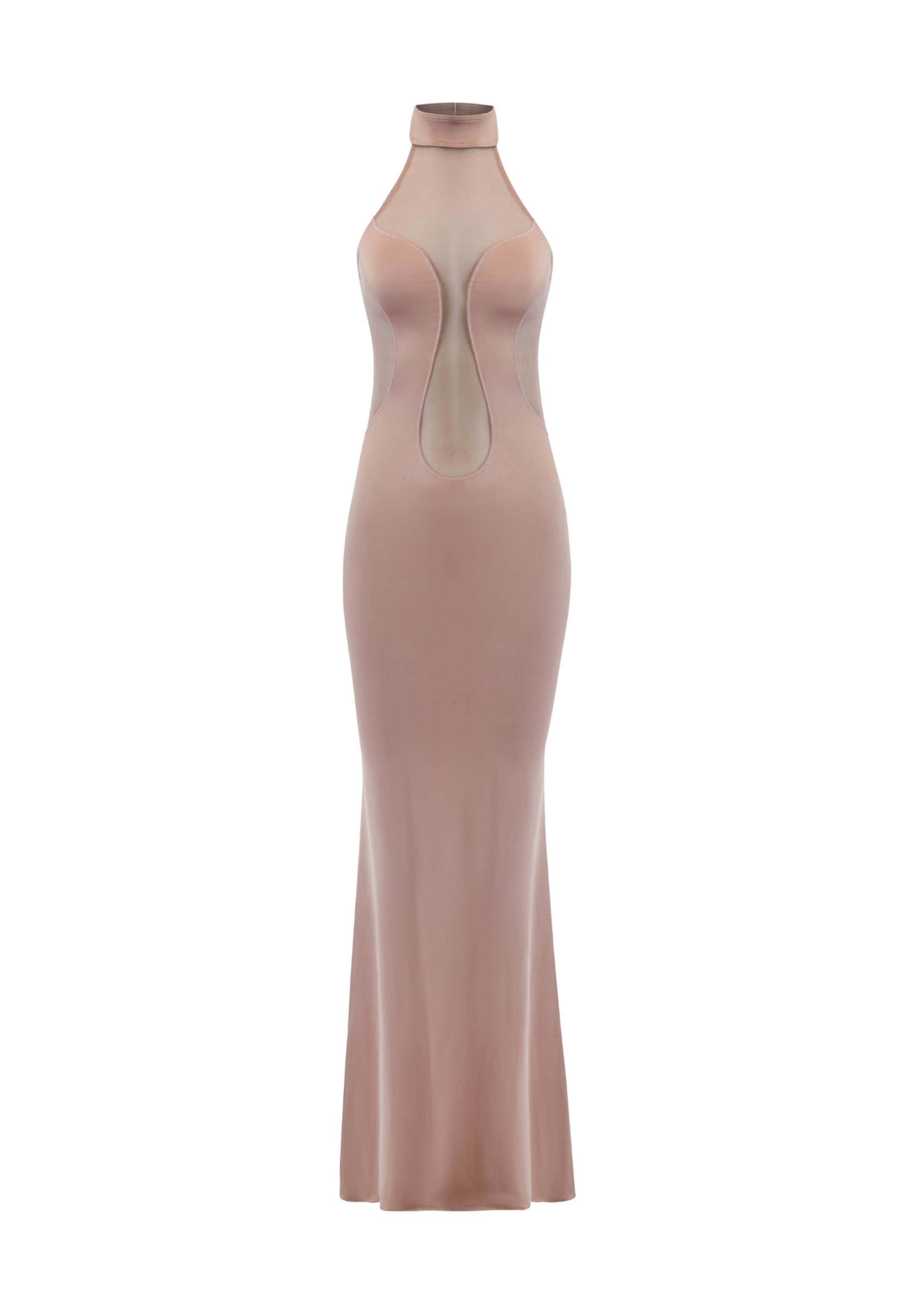 OW Collection Maxikleid 'SELIA' in Beige: Vorderseite
