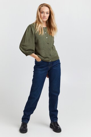 PULZ Jeans Knit Cardigan in Green