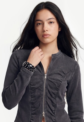 myMo ROCKS Sweatjacke in Grau