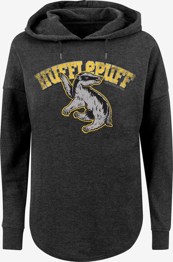 F4NT4STIC Sweatshirt 'Harry Potter Hufflepuff Sport Emblem' in gelb / grau / dunkelgrau, Produktansicht
