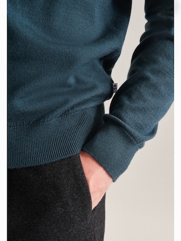SEIDENSTICKER Sweater ' Schwarze Rose ' in Blue
