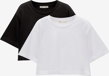 Pull&Bear Shirt in Zwart: voorkant