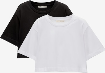 T-shirt Pull&Bear en noir : devant