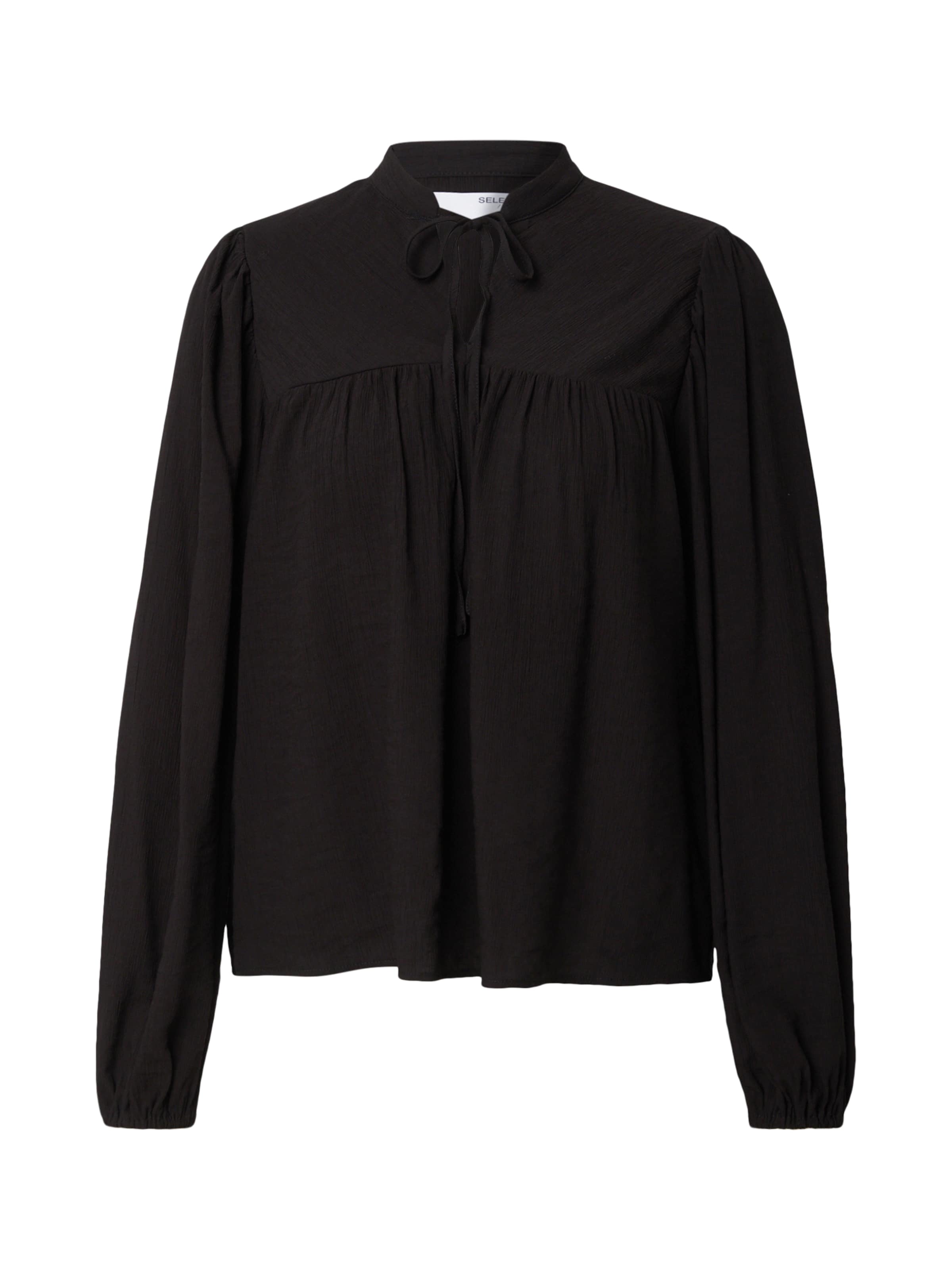 SELECTED Blouse 'SLFKATERINE' in Zwart: voorkant