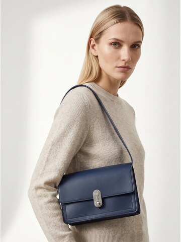 Borsa a spalla 'Borsa a Spalla Carol Miniflap Bruno Magli Eco-Pelle Twist Lock' di Bruno Magli in blu