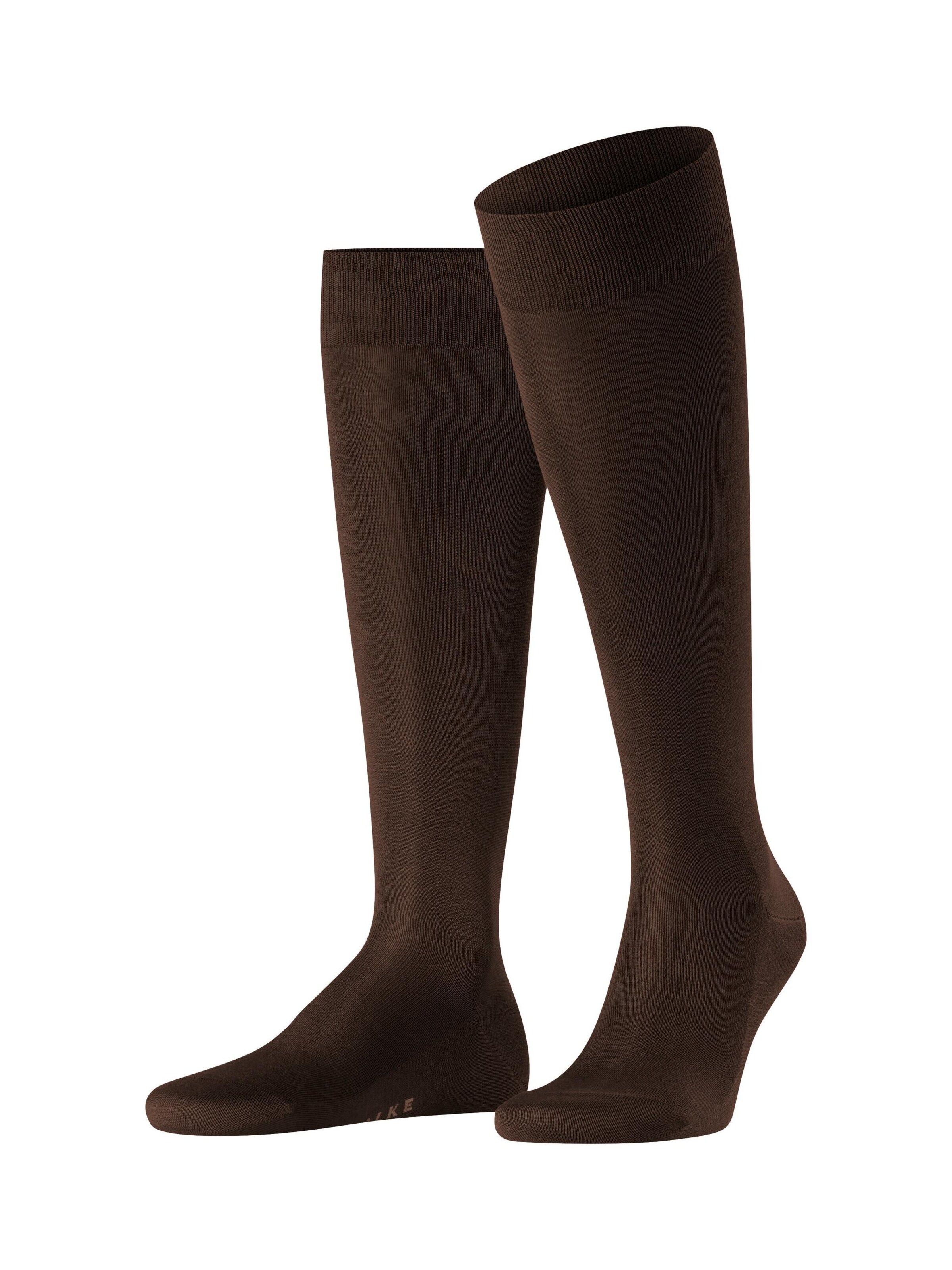 FALKE Knee High Socks 'Tiago' in Brown