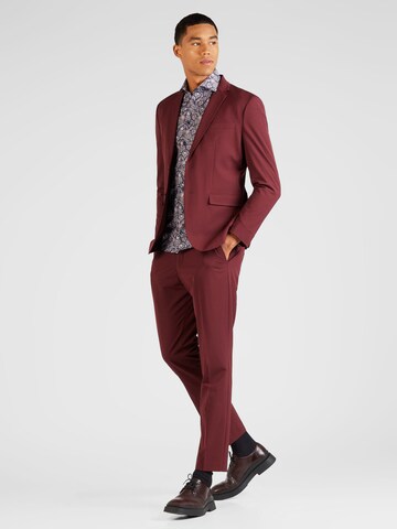 Coupe slim Costume 'LIAM' SELECTED HOMME en rouge