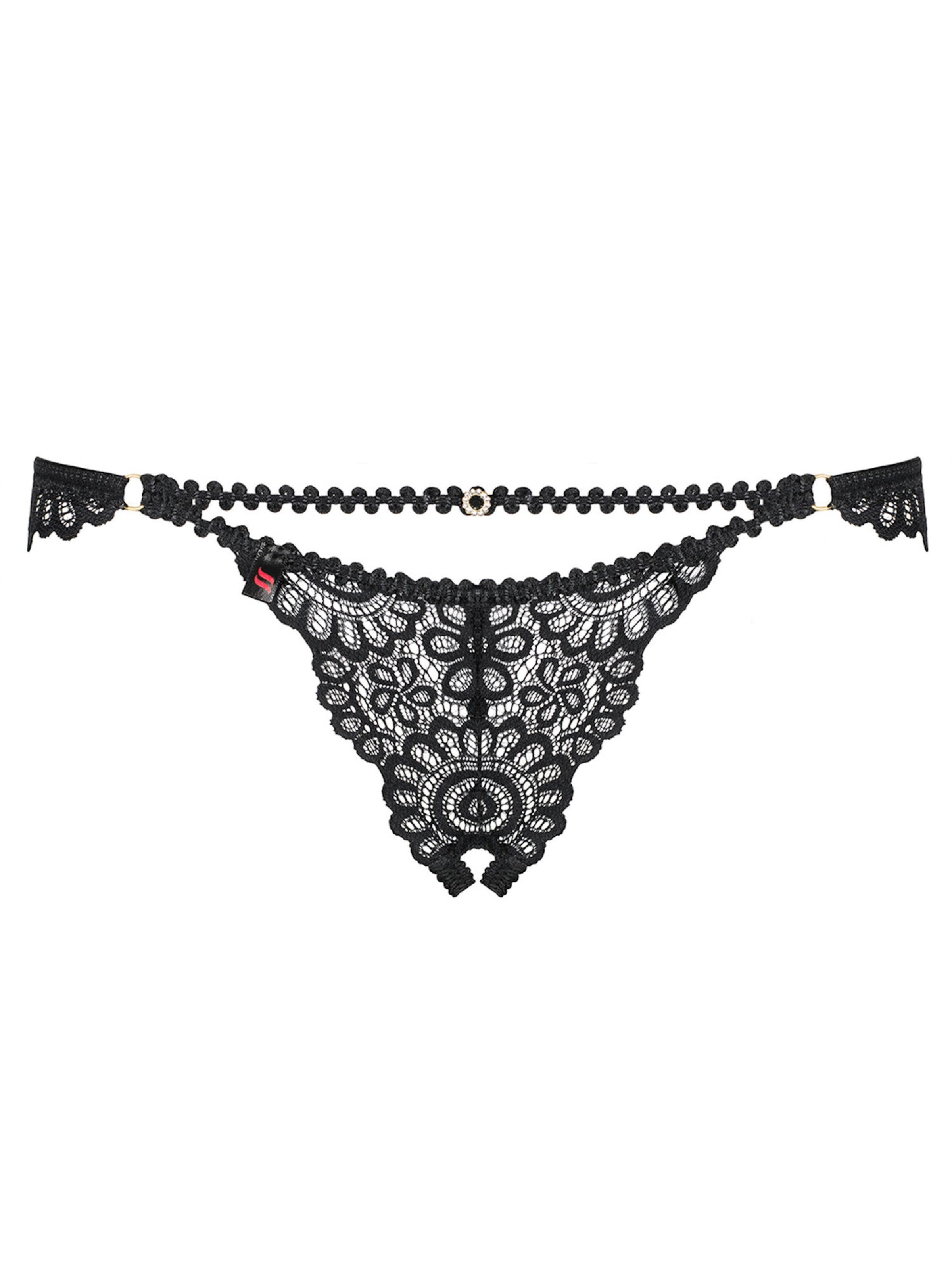 Obsessive Boyshorts 'Mixty crotchless panties' in Black: front